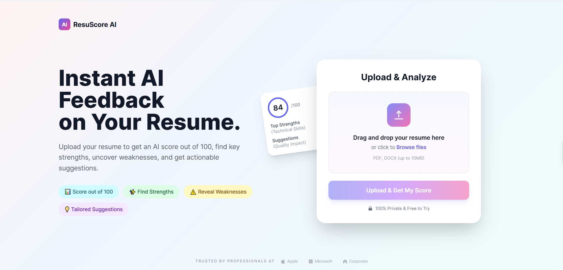 ResuScore AI preview
